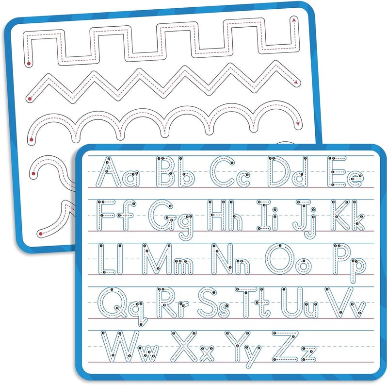 LUHEAGU Handwriting Practice Dry Erase Board – ABC Tracing for Kids Ages 3-5 | Reusable Whiteboard for Preschool, Kindergarten & Homeschool | Ideal for Early Writing & Pre-K Activities | 9" x 12" - Image 1